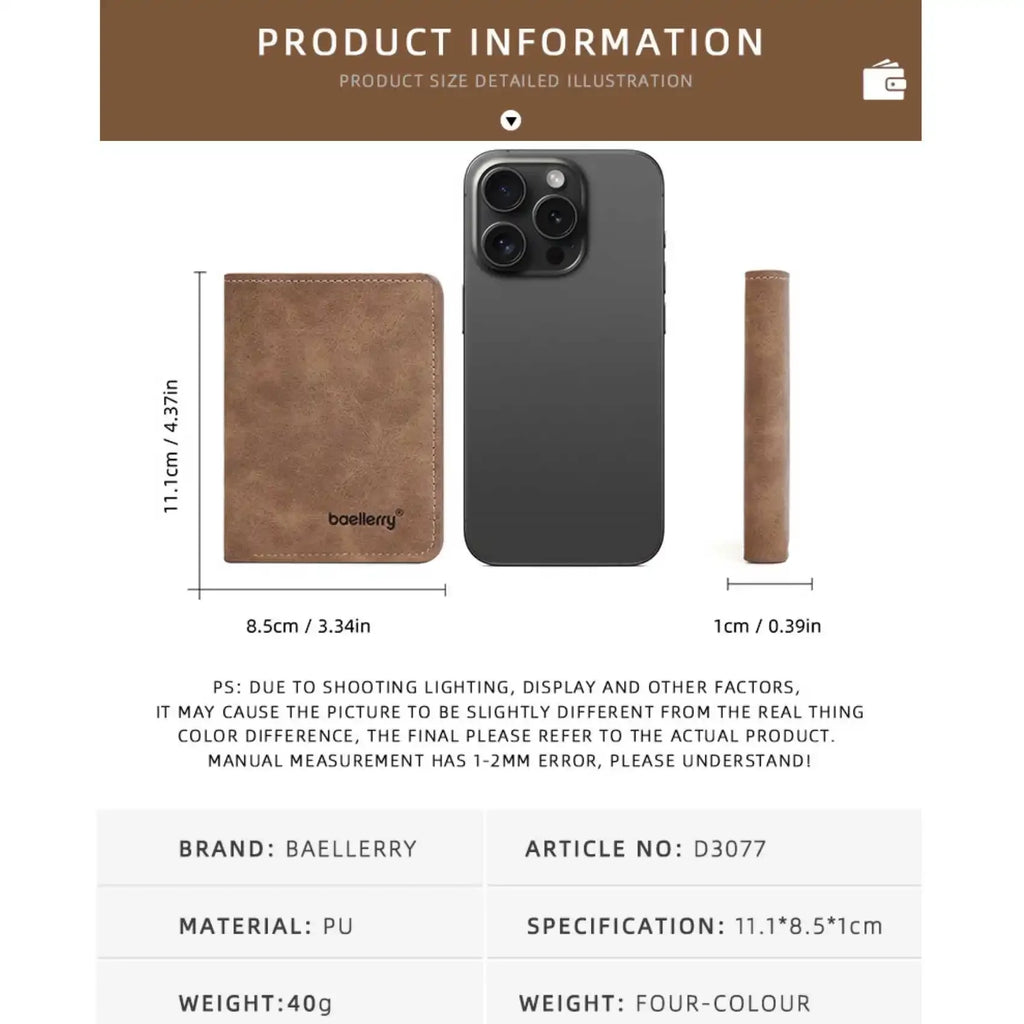 RFID Slim Wallet Drivers License for Secure and Stylish Use