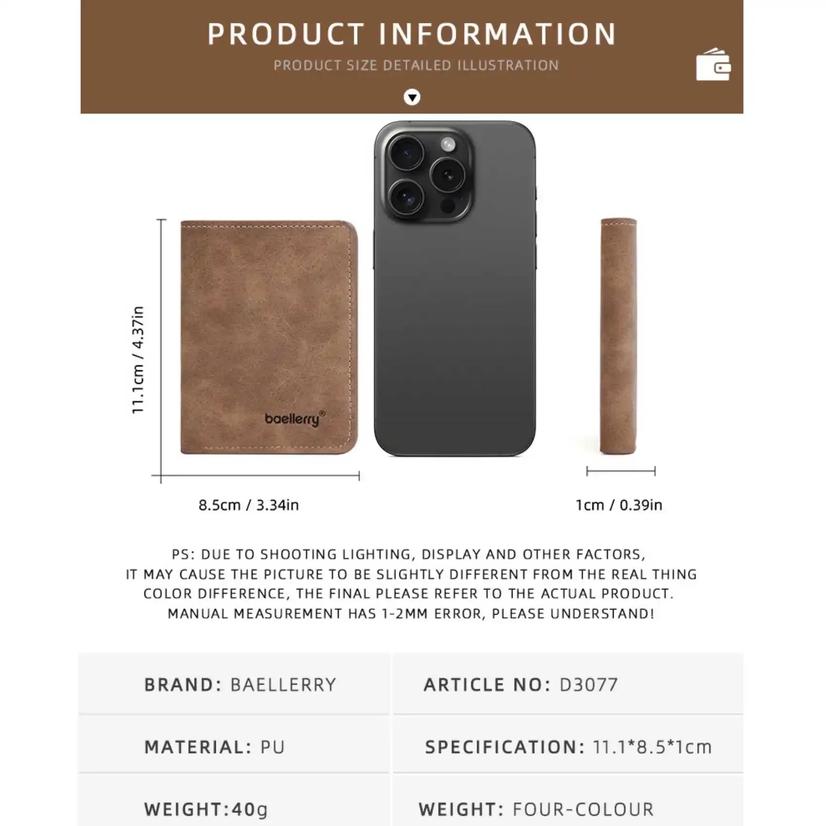 RFID Slim Wallet Drivers License for Secure and Stylish Use