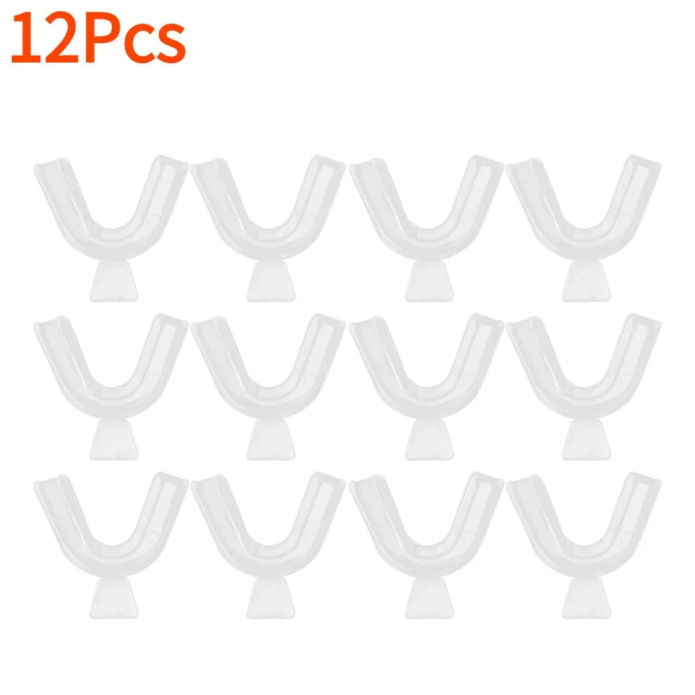2-20Pcs Silicone Mouth Guard Teeth Protector Night Guard Mouth Tray for Bruxism Grinding Non-snoring Teeth Whitening Protection