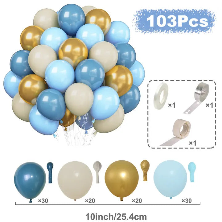 31/36/37/51/101Pcs Metallic Balloons Pearl Latex Balloon Gold Confetti Balloons for Birthday Weddings Baby Shower Party Decor