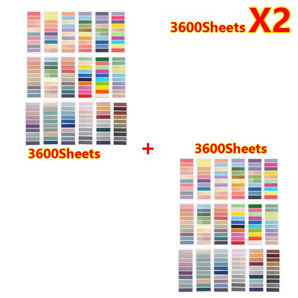 200-14400Sheets Transparent Index Creative Memo Pads Sticky Note Book Tabs Office School Stationery Self-Adhesive Stickers
