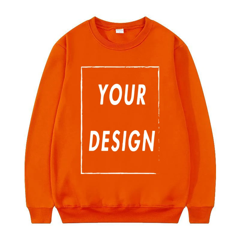 2025 New Unisex Hatless Sweatshirt Customize Your Logo Crew Neck Sweater Fashion Men's Women's Casual Sweater