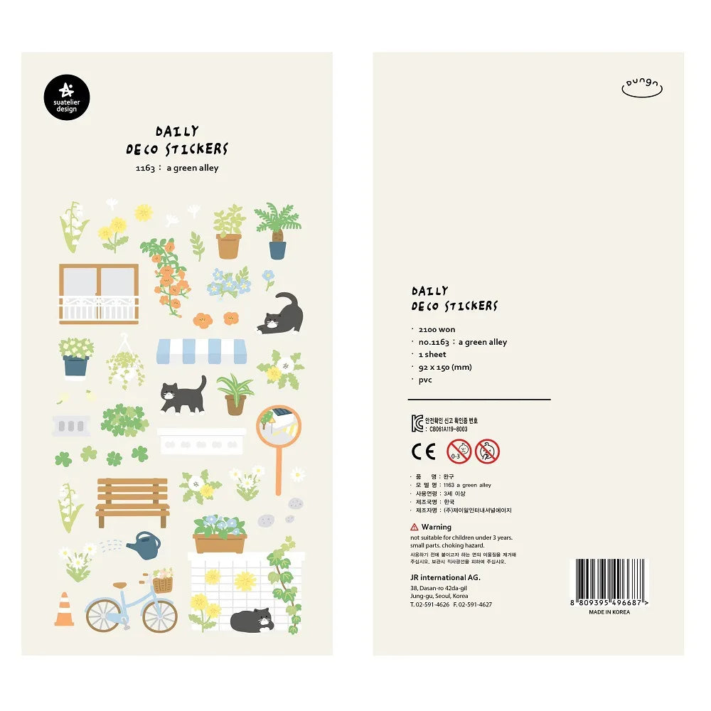 Korean Import Original Suatelier Collection Kawaii Daily Stickers Scrapbooking Diy Journal Stationery Sticker Deco Art Supplies