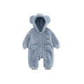 Spring Baby Romper Warm Fleece Hooded Jumpsuits for Baby Autumn Long Sleeve Infant Rompers Newborn Boy Girl Homewear Pajamas
