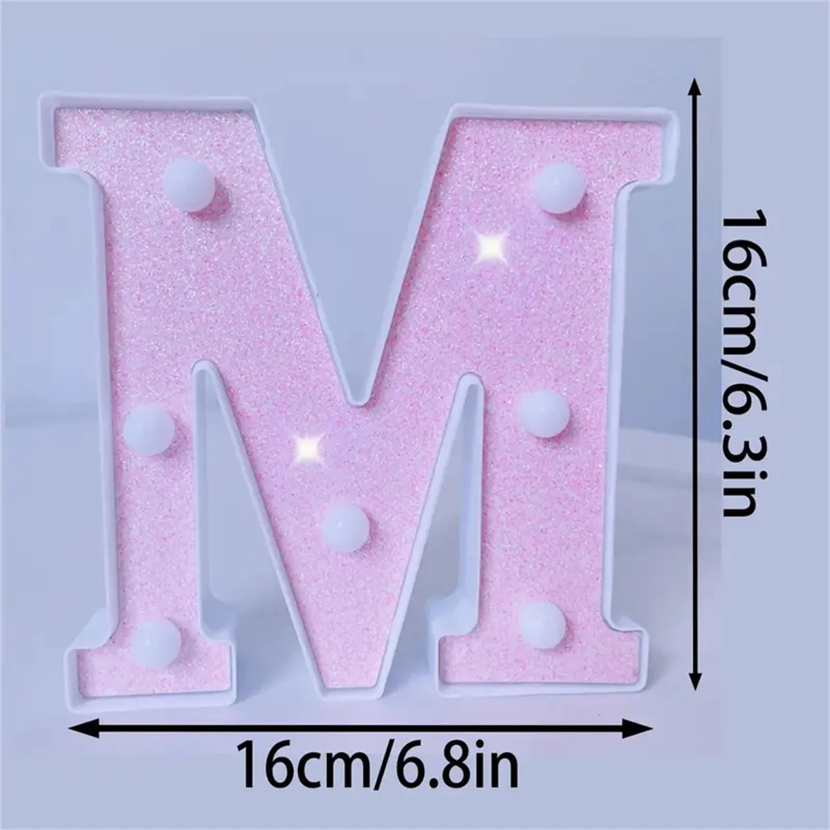 1PC Pink English letter and number lights, proposal and confession, birthday party atmosphere, surprise scene, decoration lights