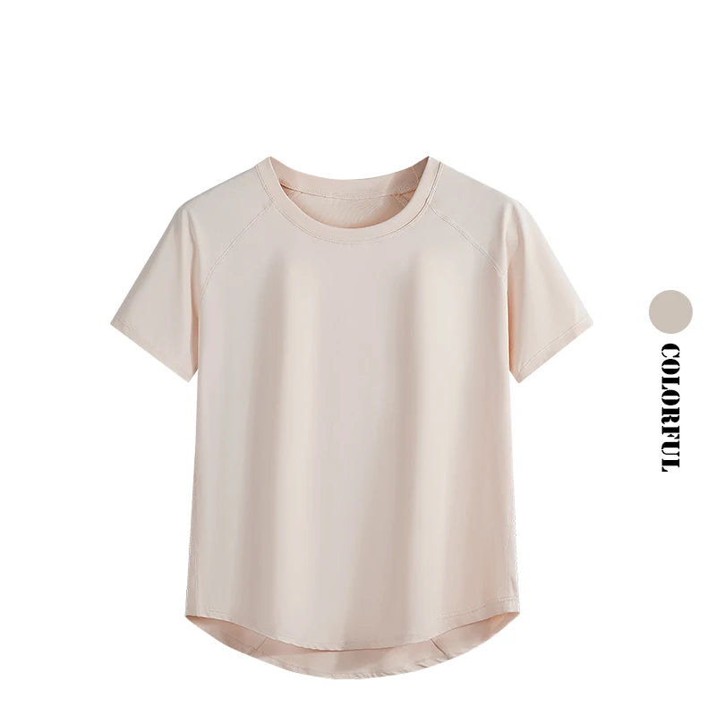 DRUR Yoga Tops Sportswear Woman Gym Shirts Breathable Quick Dry Short Sleeve Workout T Shirt Jogger Running T Shirt Yogawear New