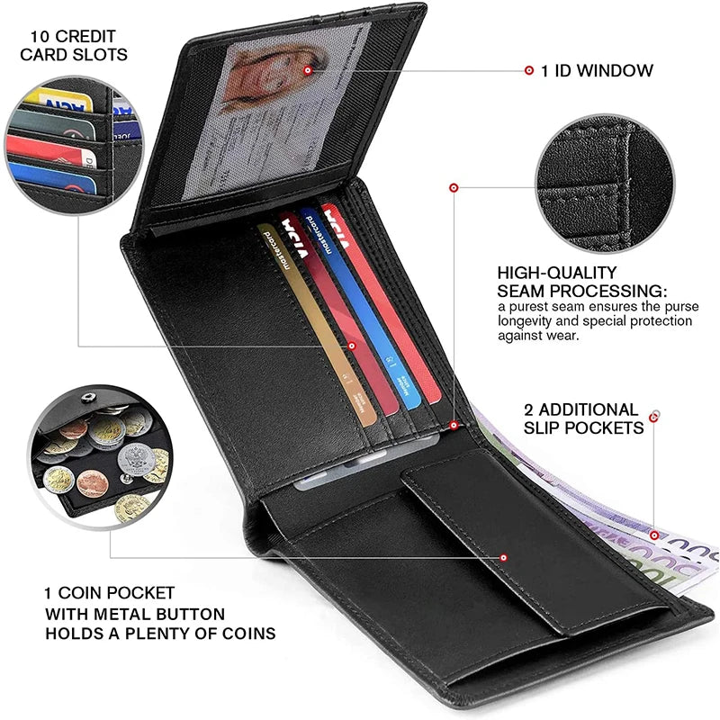 Leather Mens Wallet Mens Wallet for Stylish and Durable Everyday Use