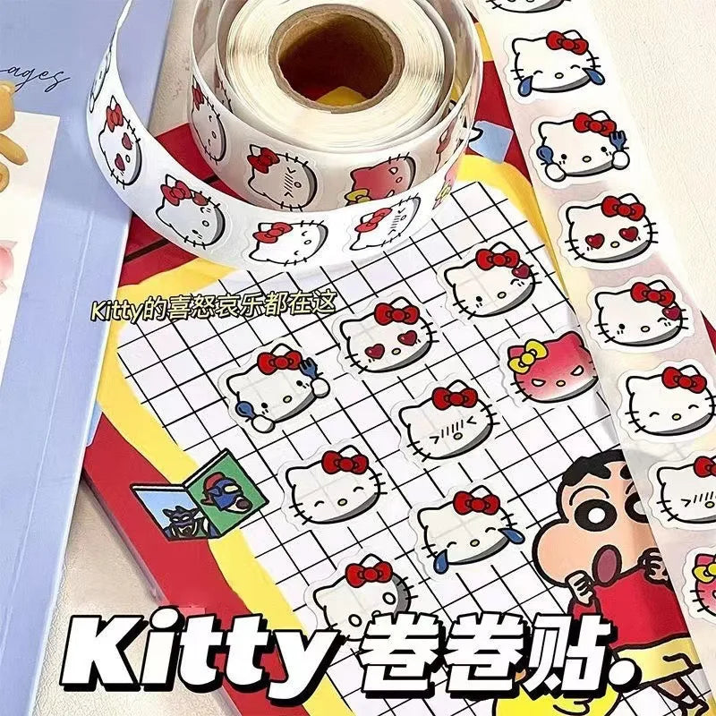 500pcs/roll Cartoon Graffiti Stickers Kitty Cat DIY Phone Guitar Laptop Notebook Suitcase Waterproof Sticker Kids Toy