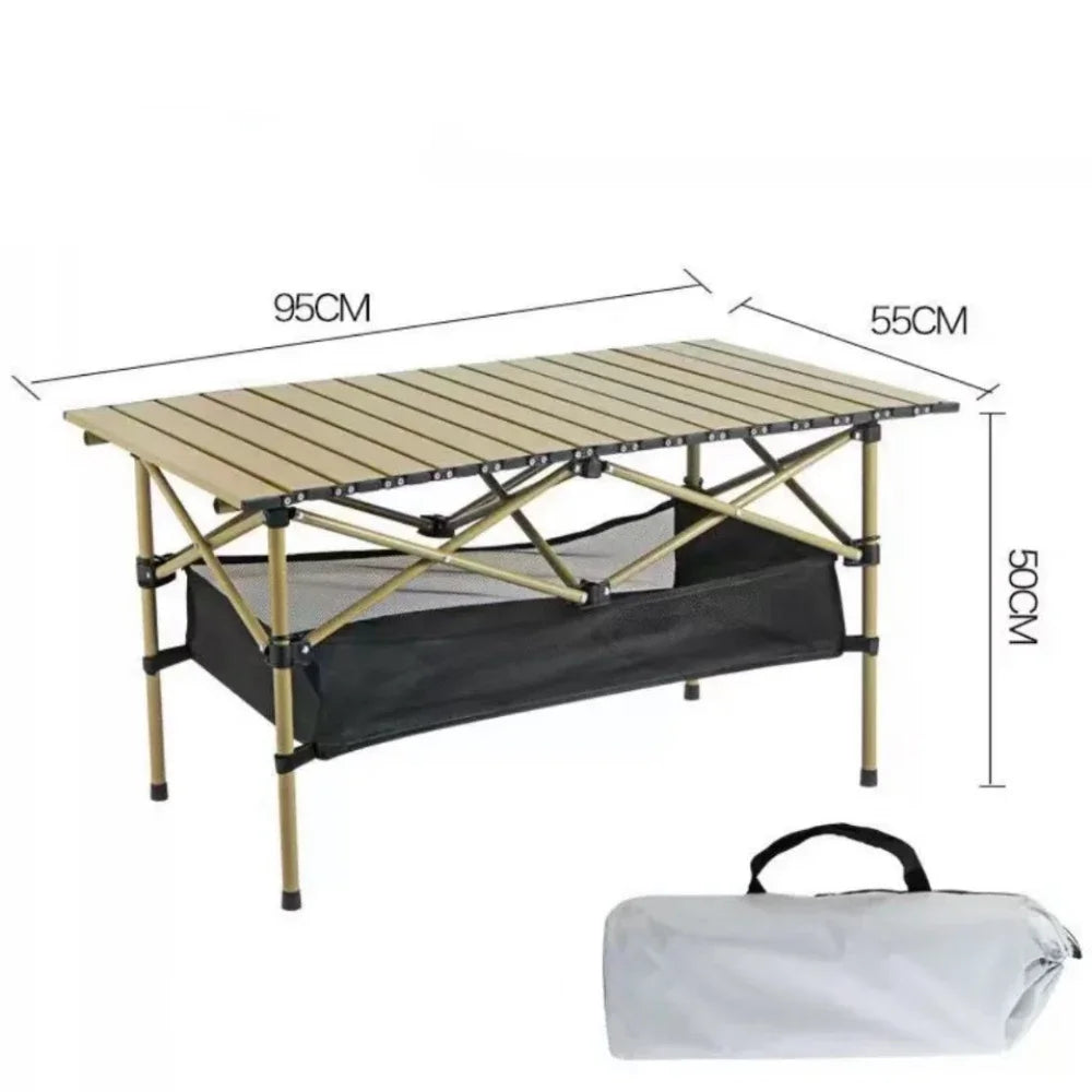 Camping Folding Table Lightweight Organizer Desk with Carrying Bag Multi-Purpose Outdoor Picnic Beach Leisure Desks Essentials