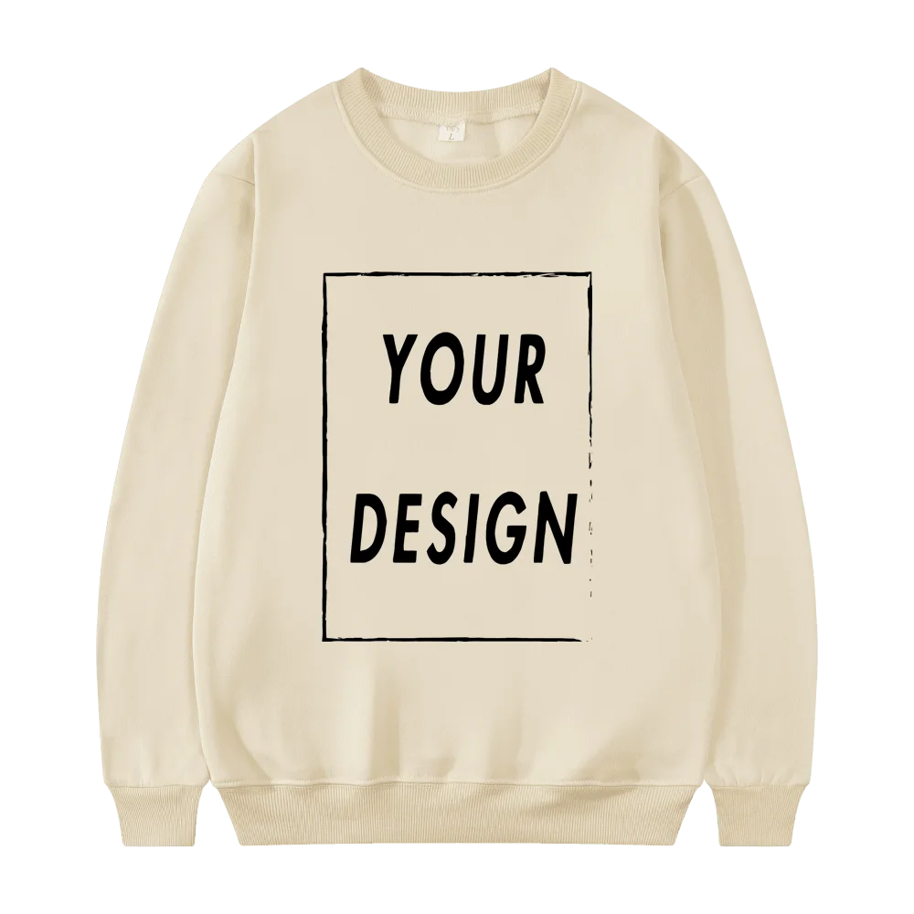 2025 New Unisex Hatless Sweatshirt Customize Your Logo Crew Neck Sweater Fashion Men's Women's Casual Sweater