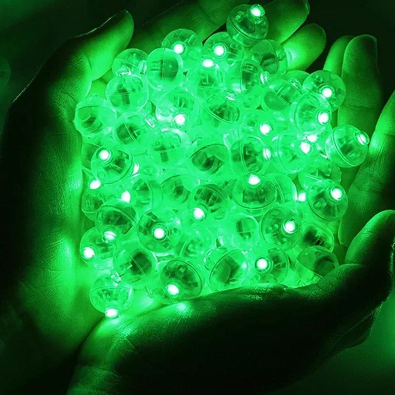 100/10Pcs Mini LED Balloon Light Colorful Flashing Luminous Tumbler Ball Lamp Lantern Light Christmas Wedding Party Decorations