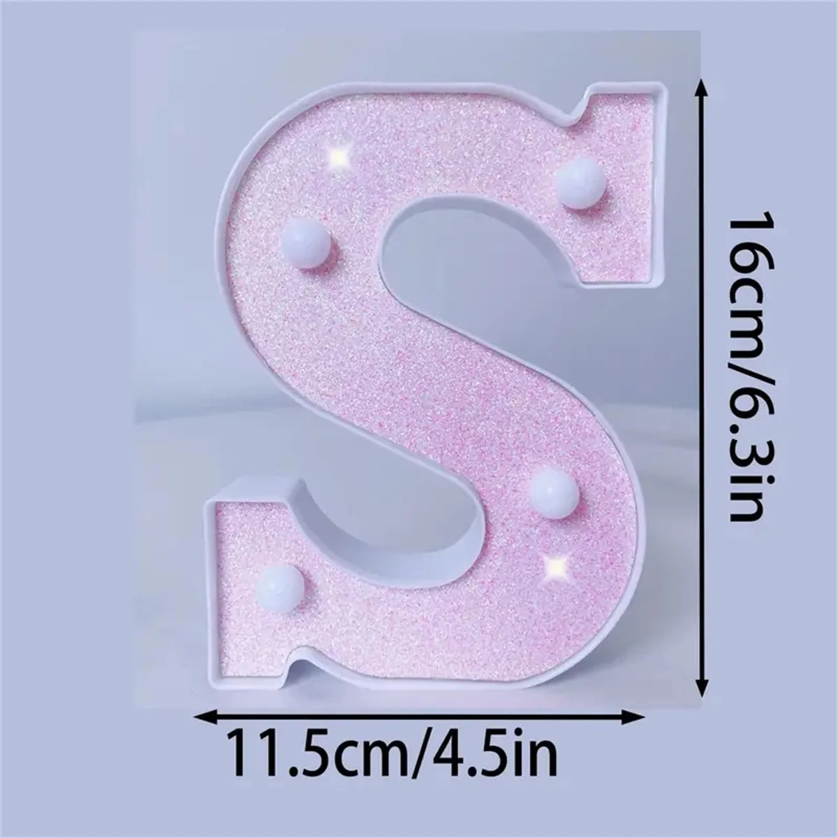 1PC Pink English letter and number lights, proposal and confession, birthday party atmosphere, surprise scene, decoration lights