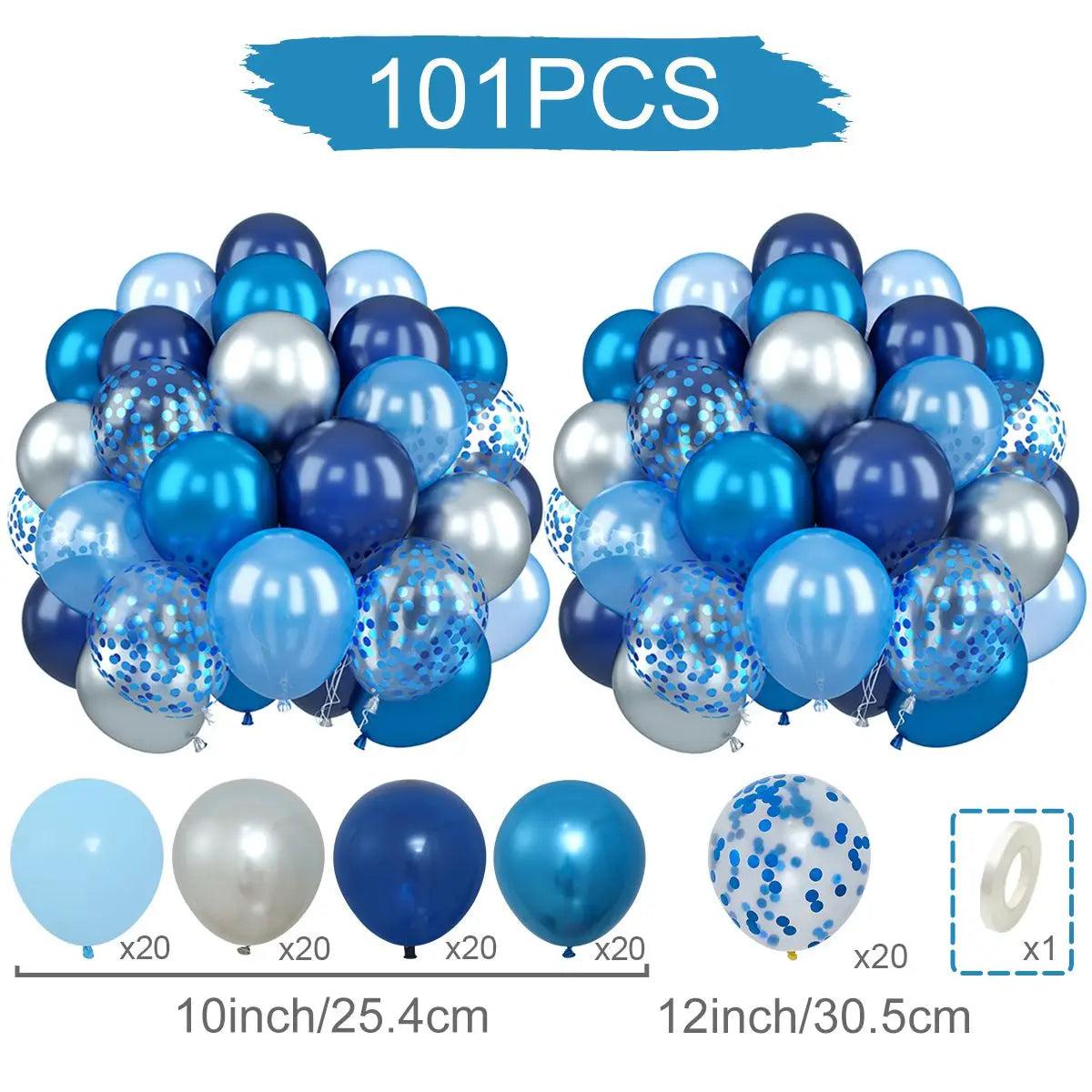 31/36/37/51/101Pcs Metallic Balloons Pearl Latex Balloon Gold Confetti Balloons for Birthday Weddings Baby Shower Party Decor