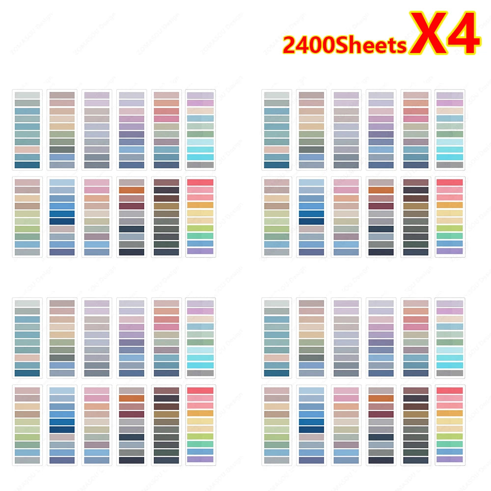 200-14400Sheets Transparent Index Creative Memo Pads Sticky Note Book Tabs Office School Stationery Self-Adhesive Stickers