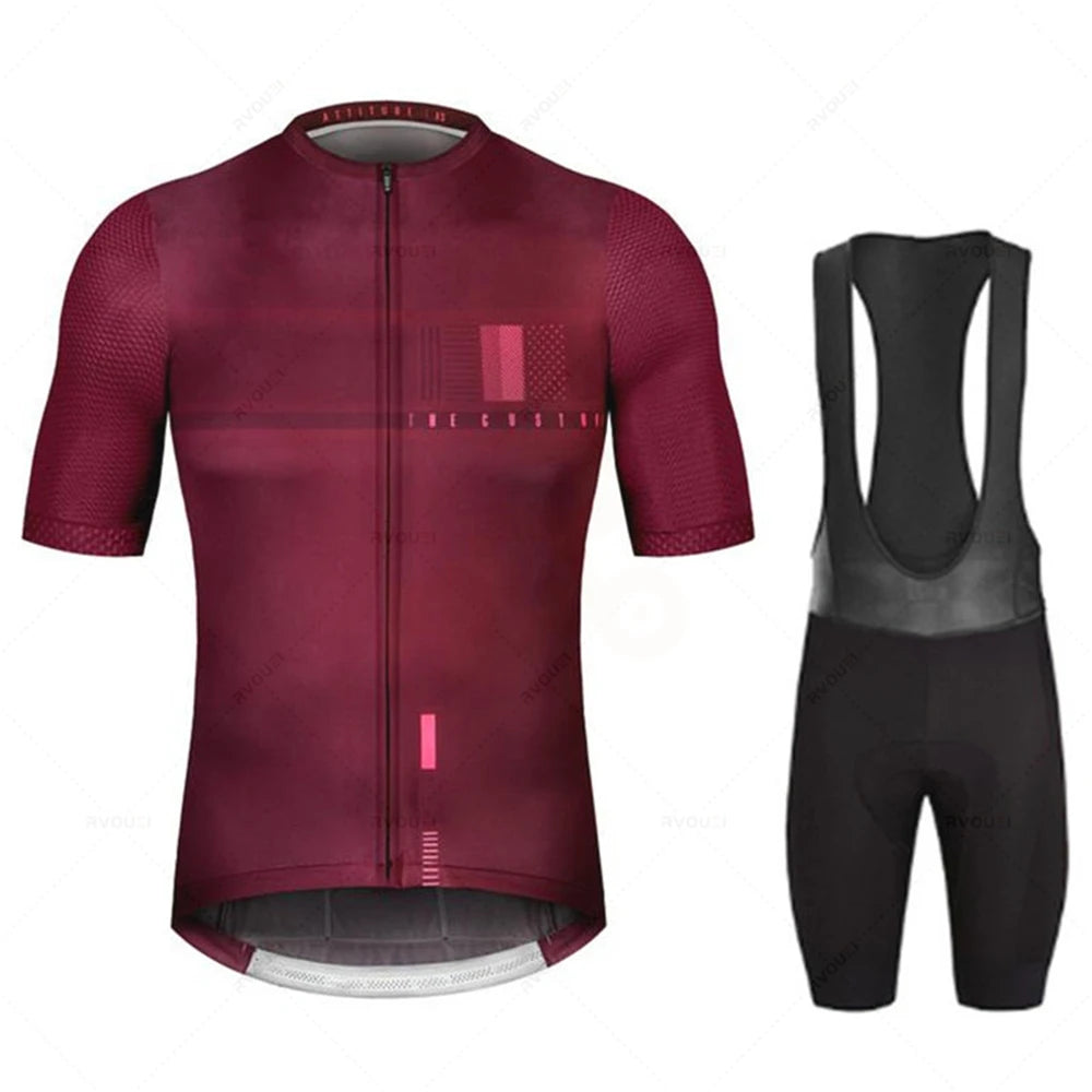New Pro Team Cycling Jersey Men Cycling Set Bike Clothing Breathable Anti-UV Bicycle Wear/Short Sleeve Maílllot Ciclismo Hombre