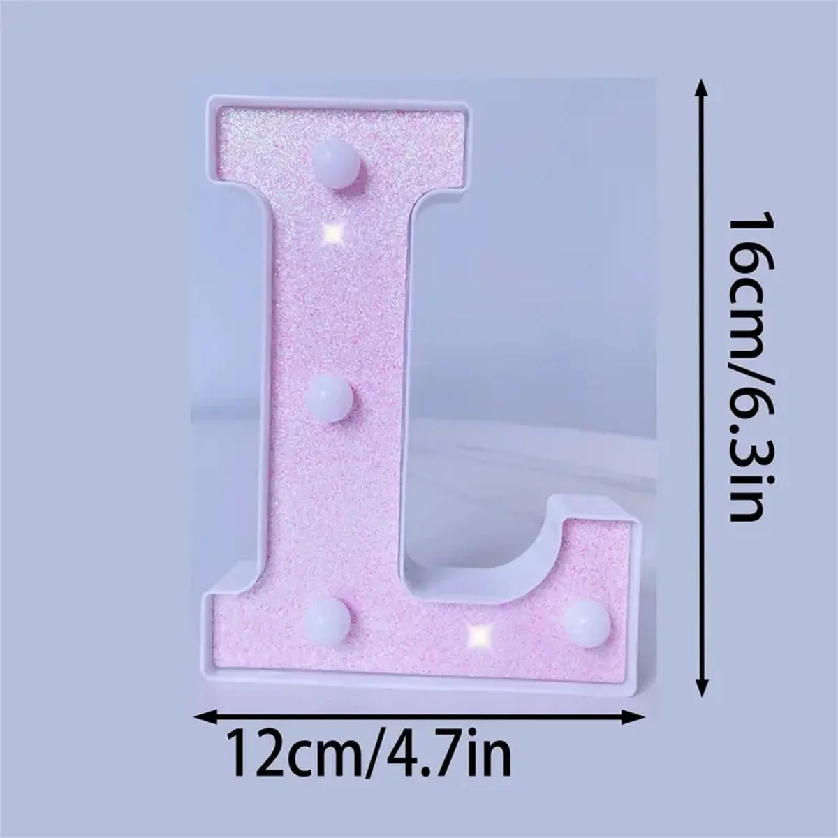 1PC Pink English letter and number lights, proposal and confession, birthday party atmosphere, surprise scene, decoration lights