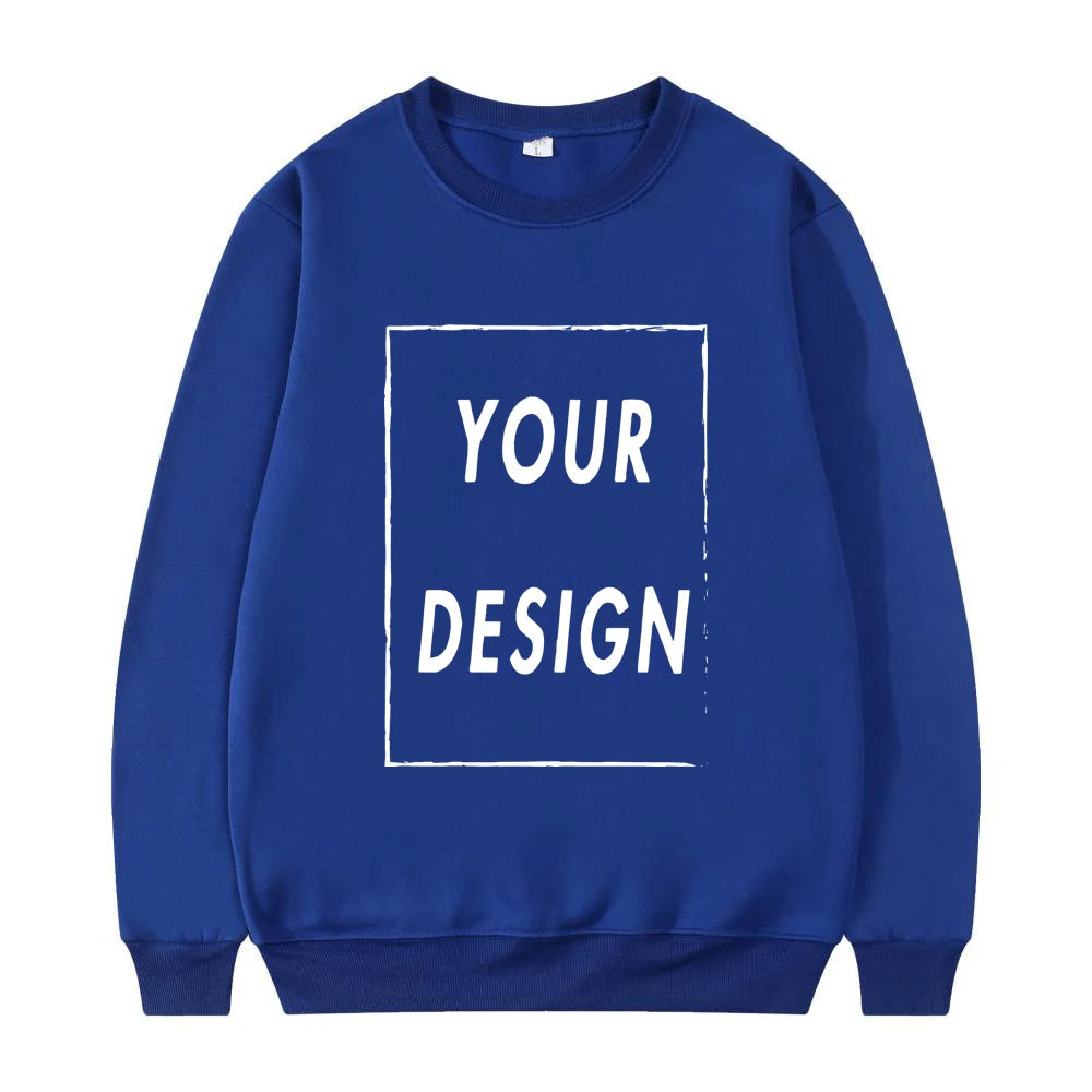 2025 New Unisex Hatless Sweatshirt Customize Your Logo Crew Neck Sweater Fashion Men's Women's Casual Sweater