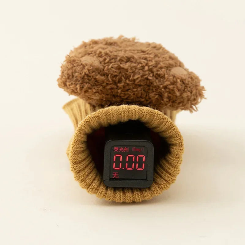 Cute Cartoon Bear Baby Socks for Boy Girl Winter Soft Cotton Anti Slip Soled Newborn Toddler Sock Kids Thicken Socken Warm Socks