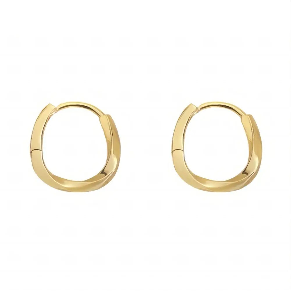 Mariasz Minimalist New Hot Sell Trendy Plated Gold Color Circle Earrings for Women Ear Hoop Earring Classic Jewelry