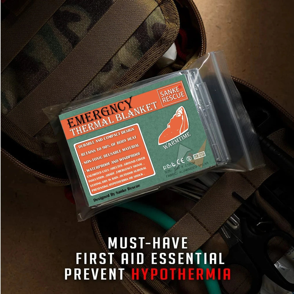 4pcs Emergency Blanket Mylar Thermal Foil Space Blanket Designed for NASA Body Warmer Outdoor First Aid Camping Hiking Travel