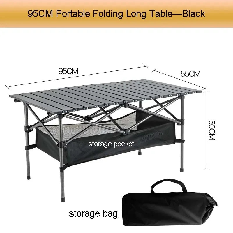Camping Folding Table Lightweight Organizer Desk with Carrying Bag Multi-Purpose Outdoor Picnic Beach Leisure Desks Essentials