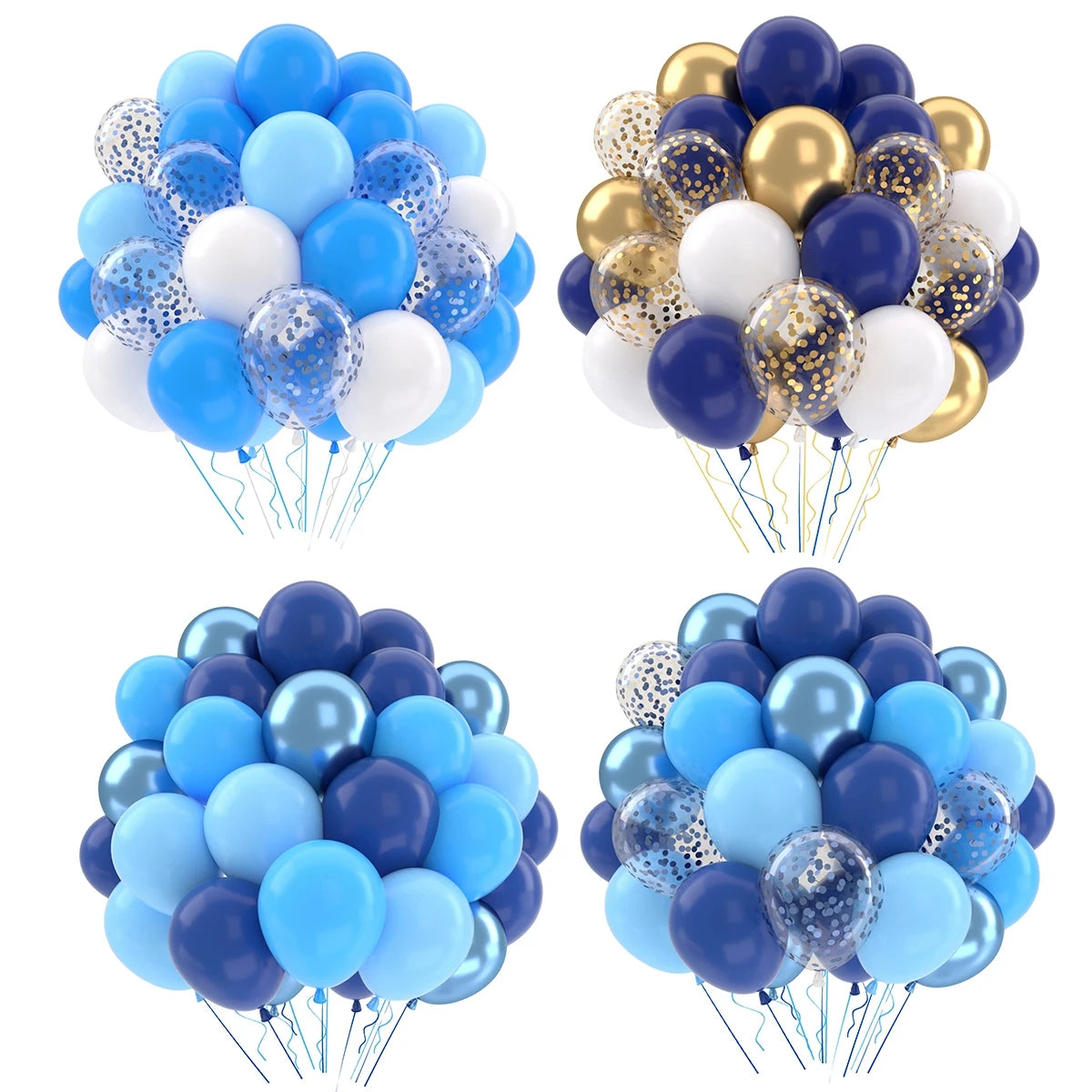 31/36/37/51/101Pcs Metallic Balloons Pearl Latex Balloon Gold Confetti Balloons for Birthday Weddings Baby Shower Party Decor