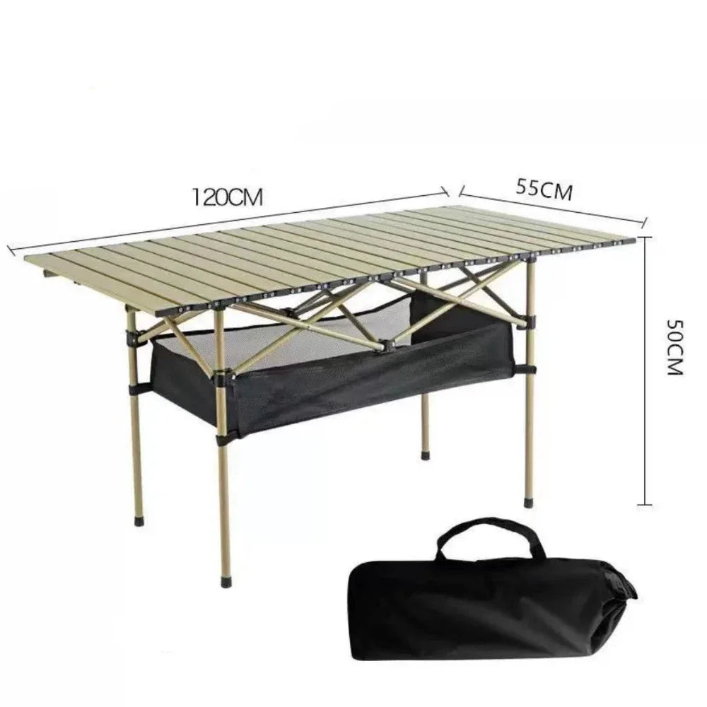 Camping Folding Table Lightweight Organizer Desk with Carrying Bag Multi-Purpose Outdoor Picnic Beach Leisure Desks Essentials