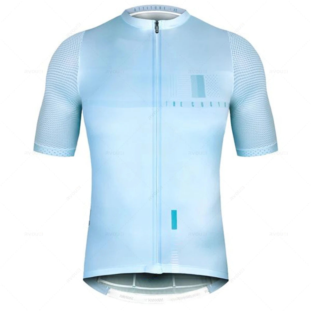New Pro Team Cycling Jersey Men Cycling Set Bike Clothing Breathable Anti-UV Bicycle Wear/Short Sleeve Maílllot Ciclismo Hombre
