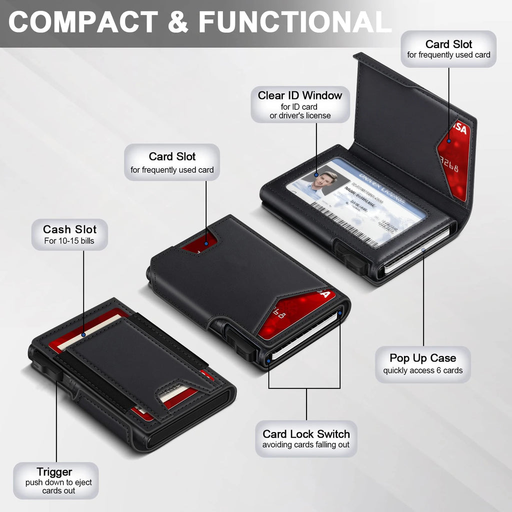 Leather Wallet RFID Blocking Wallet for Secure and Stylish