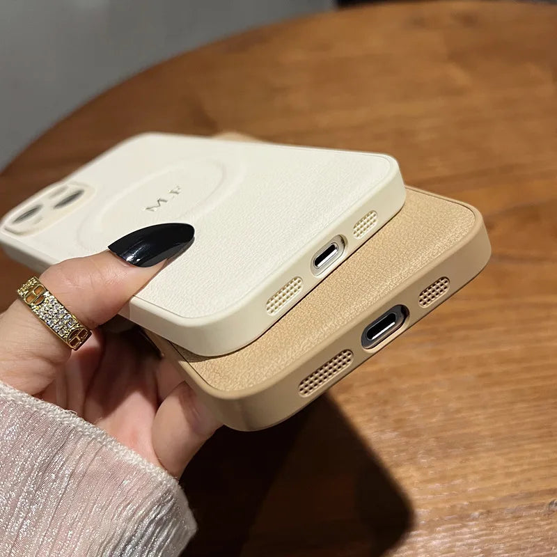 Luxury For Magsafe Personalized Name Case For iPhone 1716 15 14 13 12 11 ProMax Customized Initials Wireless Charging Gift Cover