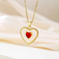 Elegant Style Heart shaped Pendant Necklace Hollow Design Mother's Day Gift Party Suitable for Best Friends Without Box