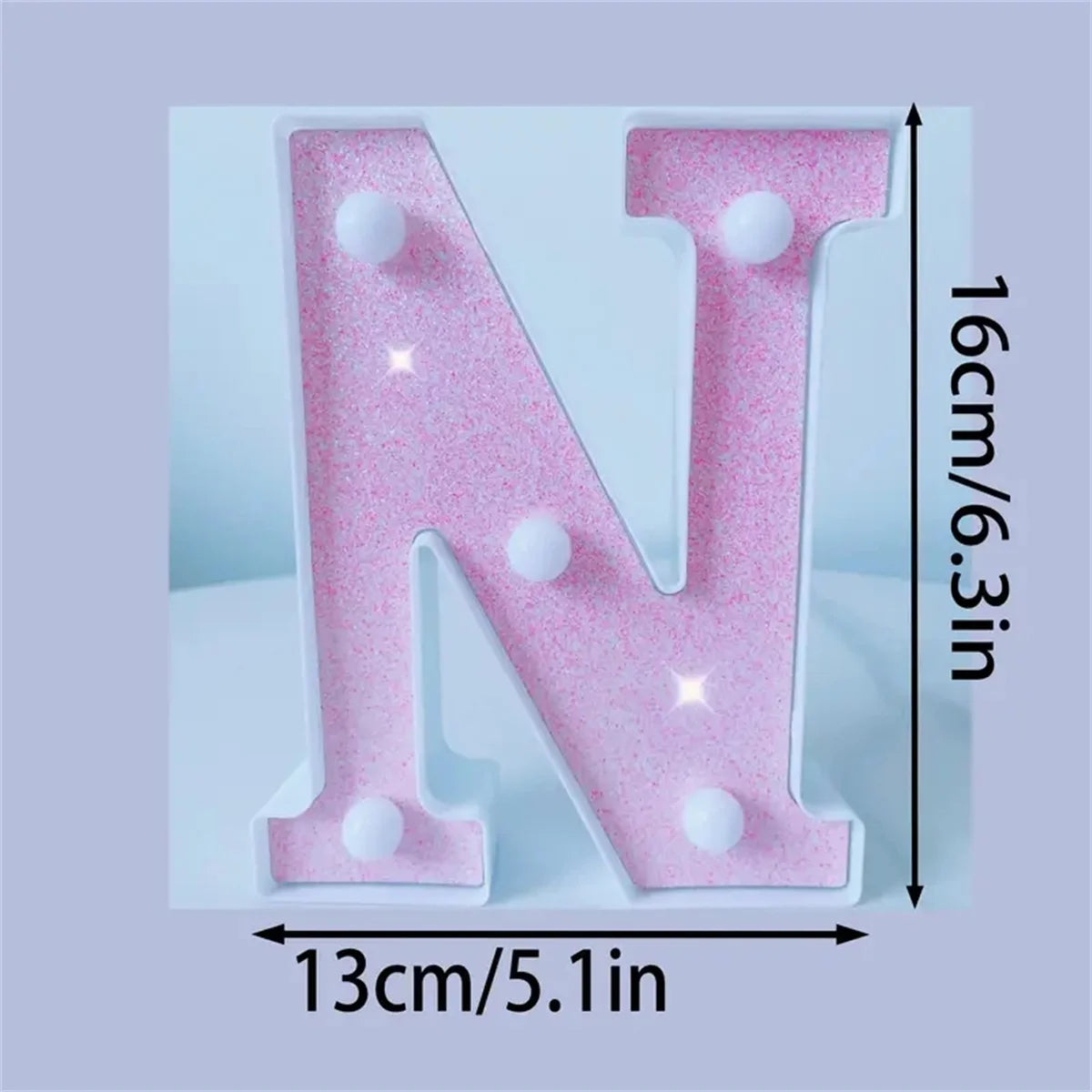 1PC Pink English letter and number lights, proposal and confession, birthday party atmosphere, surprise scene, decoration lights