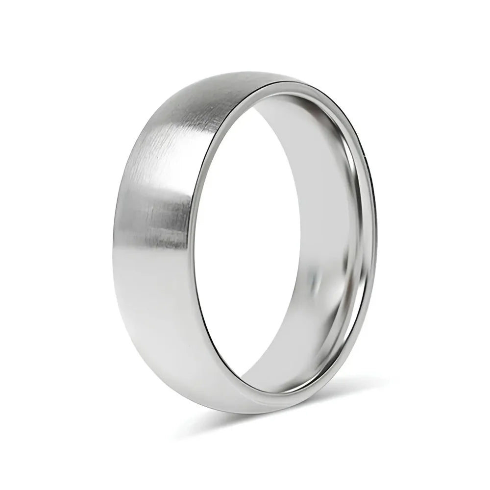 Surgical 316L Stainless Steel Brushed Band Rings Industrial Wedding Jewelry for Men Women Biker Stackable Rings Accessories