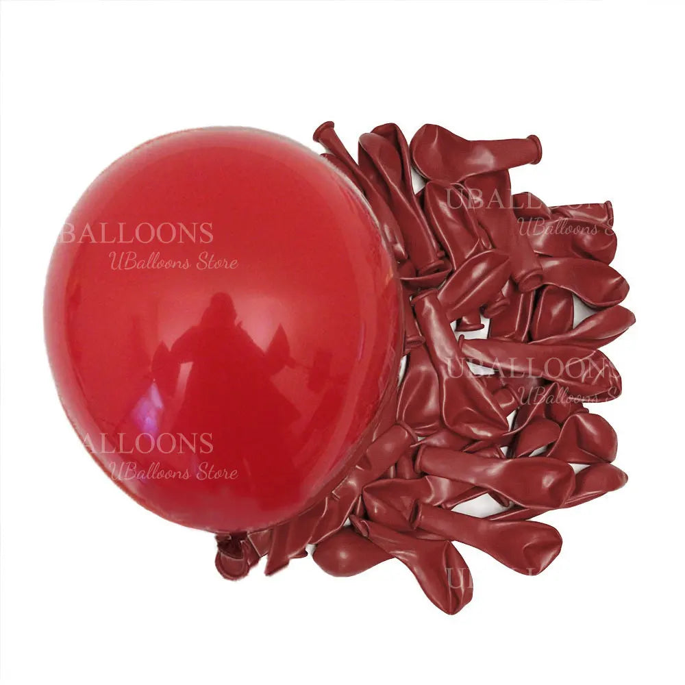 10/30/50Pcs Red Balloons Dark Wine Red Garnet Burgundy Latex Balloons for Birthday Christmas Engagement Wedding Party Decoration