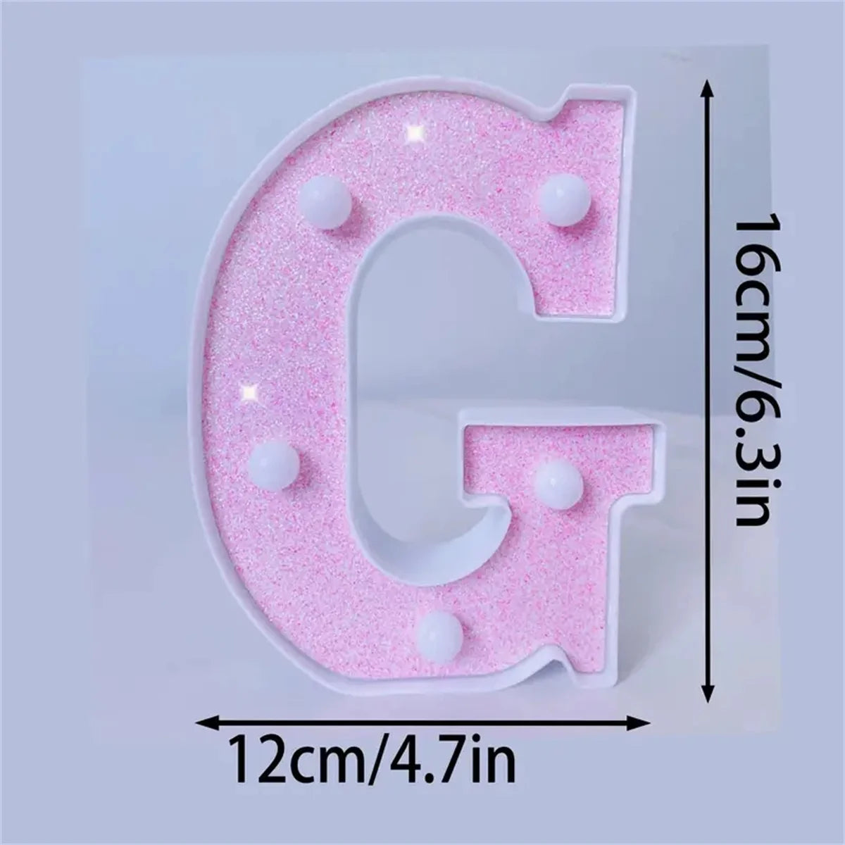 1PC Pink English letter and number lights, proposal and confession, birthday party atmosphere, surprise scene, decoration lights