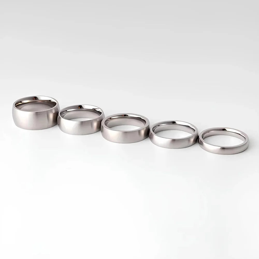 Surgical 316L Stainless Steel Brushed Band Rings Industrial Wedding Jewelry for Men Women Biker Stackable Rings Accessories
