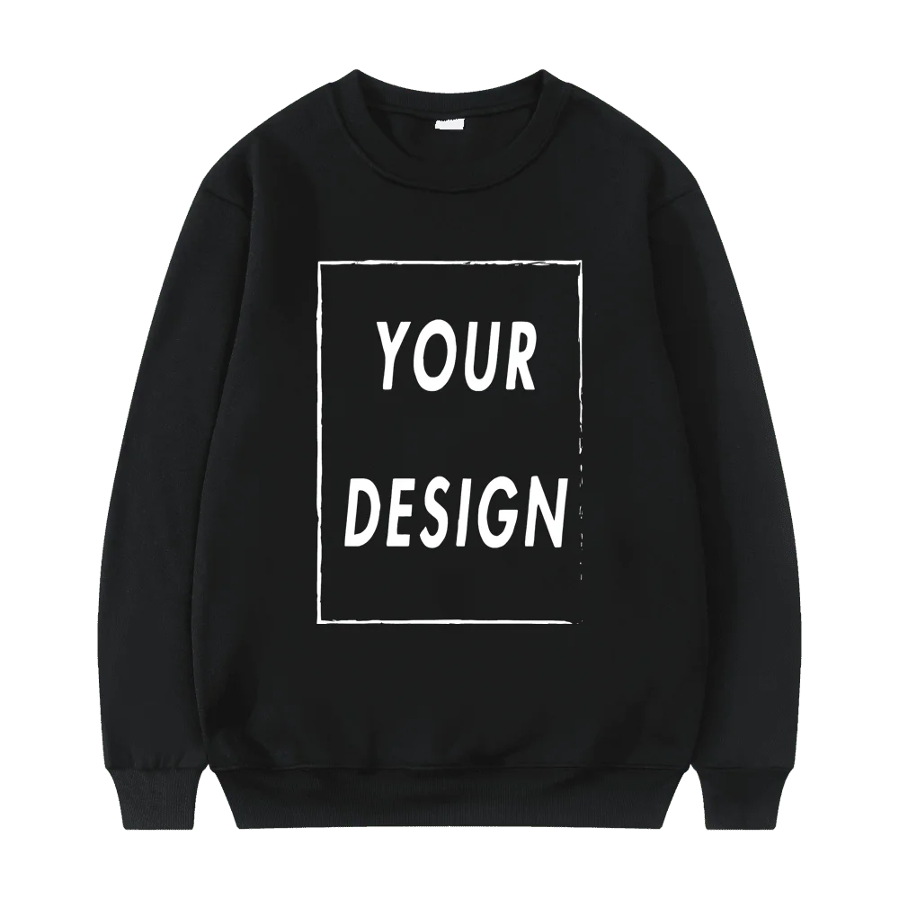 2025 New Unisex Hatless Sweatshirt Customize Your Logo Crew Neck Sweater Fashion Men's Women's Casual Sweater