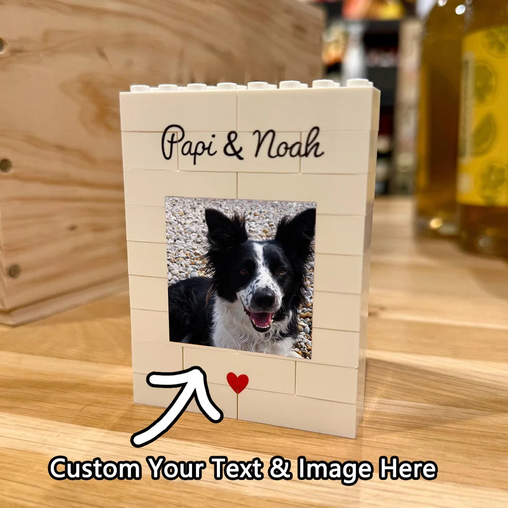 1PC Custom Pet Building Blocks - Personalized PMMA DIY Blocks with Name Custom, Creative Laser Engraved Unique Gift for Pet Love